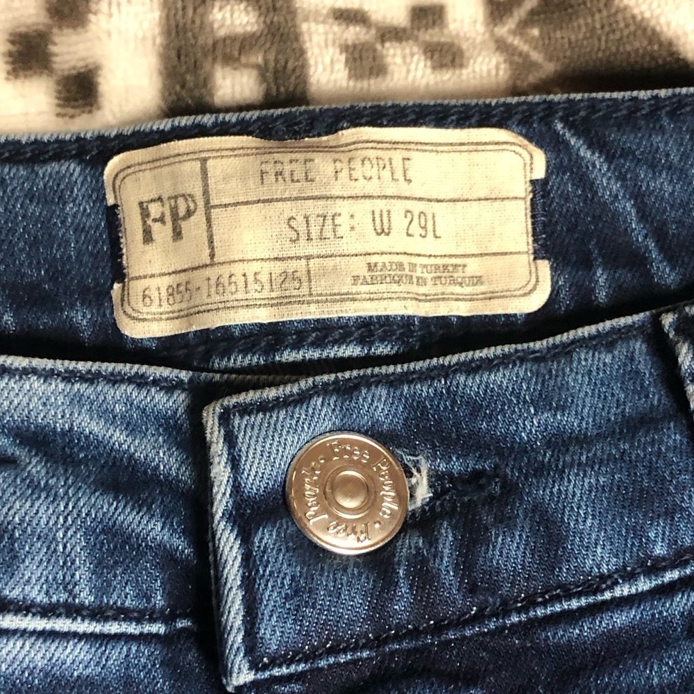 Free People High Rise Stretch Skinny Jeans Sz W 24S Light Wash 61855-16515125 - Picture 2 of 4